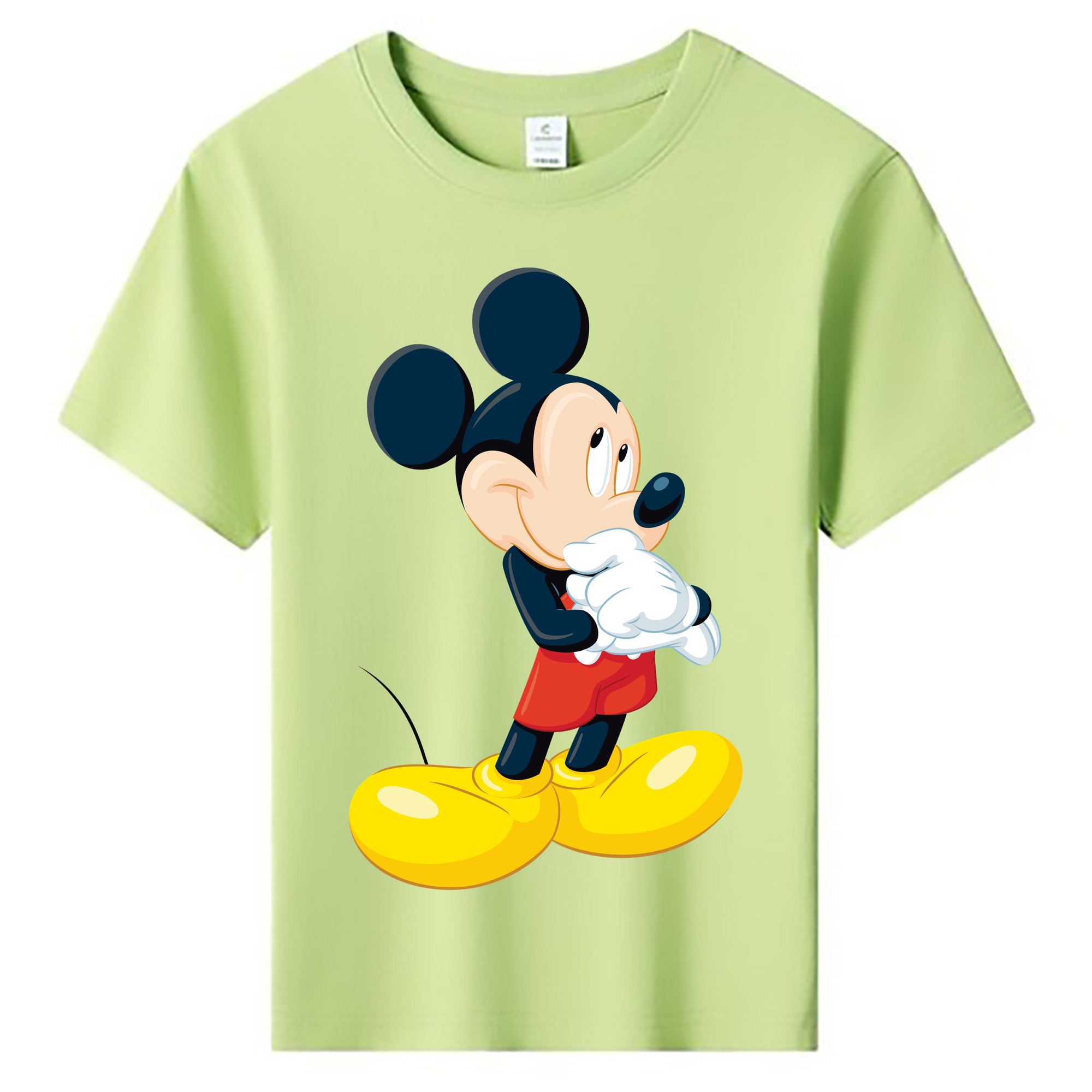 ミッキーマウス Mickey Mouse 綿100％キッズTシャツ（フロントプリント）